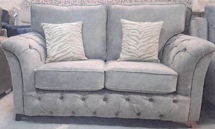 Phoenix Fabric 2 Seater Sofa- Dapple Silver