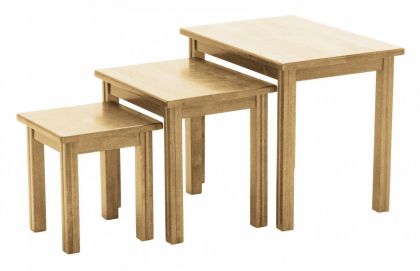 Portman Solid Rubberwood Nest of Tables Natural