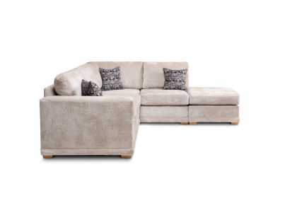 Deluxxey Fabric Sofa - Oslo Mink included footstool (2c-Elm-Stol)