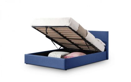 OLD Rialto Fabric Storage King Size Bed 5ft - Dark Blue