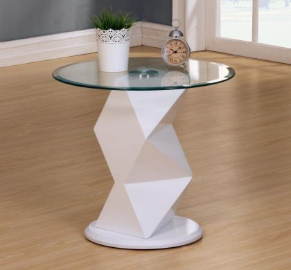 White gloss lamp table discount