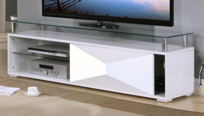 Rowley High Gloss TV Cabinet - White