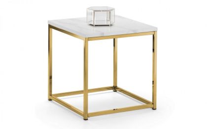 Scala Marble Top Lamp Table - Gold