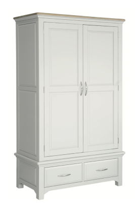 Ella - Wardrobe - 2 Door 2 Drawer - Grey & Oak