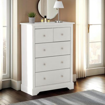 Stratford 3+2 Drawer Chest - White