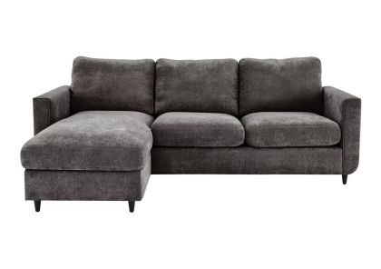 Tara Fabric Chaise - Grey / Black