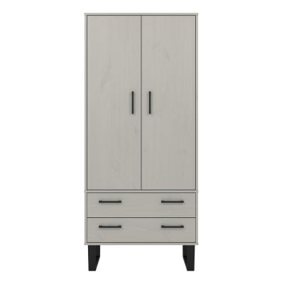 Texas 2 Door 2 Drawer Wardrobe - Grey