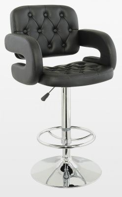 Utah Bar Stool PU Chrome & Black