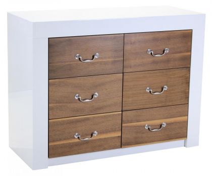 Warwick High Gloss Sideboard with Walnut Veneer