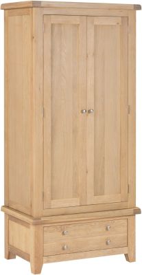 Windsor 2 Door 1 Drawer Wardrobe - Natural Oak
