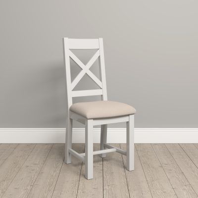Windsor Cross Back Chair (Box of 2) – Ivory/Oat Fabric
