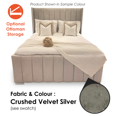 Zaragoza Crushed Velvet Silver