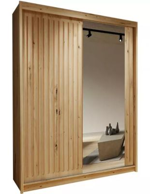 Amia Sliding Wardrobe 150cm - Oak