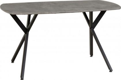 Athens Dining Table in Concrete Effect / Black