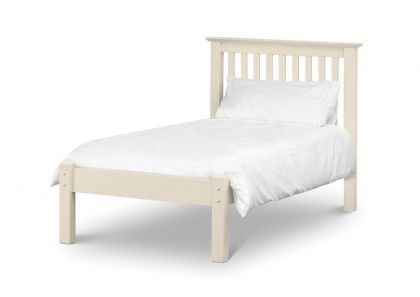 Barcelona 4'6ft Double Stone White Low Foot End Bed