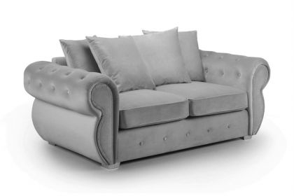 Belfast Fabric Scatterback 3 Seater Sofa - Plush Grey