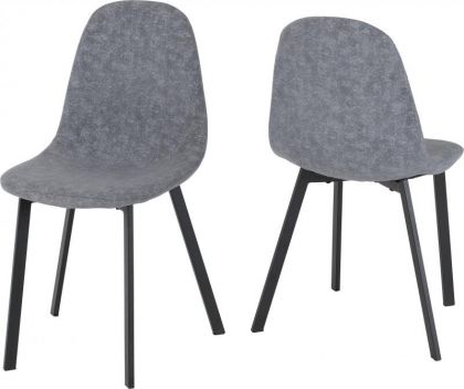 Berlin Fabric Dining Chair - Dark Grey