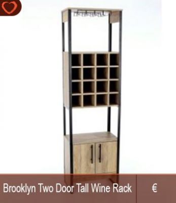 Core Brooklyn 2 Door Tall Wine Rack