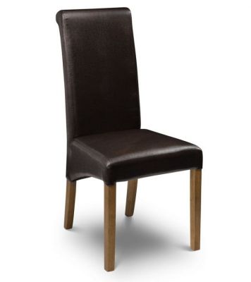 Cuba Leather Dining Chair - Brown