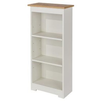 Colorado Low Narrow Bookcase - White