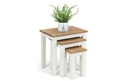 Coxmoor Nest of 3 Tables - White & Oak