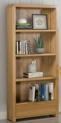 Curve Oak Tall Bookcase