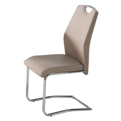 Elena Leather Dining Chair - Champagne