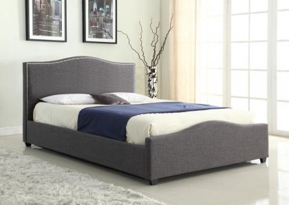 Elle Fabric Ottoman Bed 4ft 6in - Grey