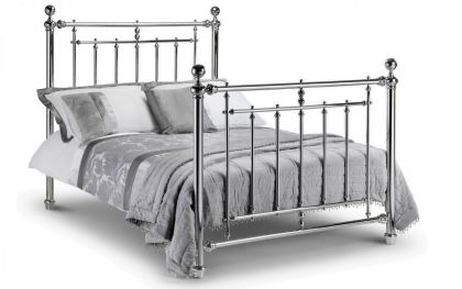 Empress Chrome Metal King Size Bed 5ft