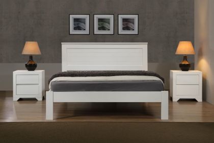 Etna Solid Wood Double Bed - 4ft 6in