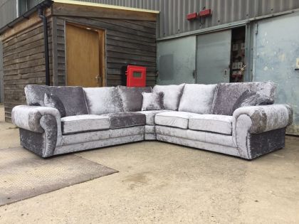 Tango crushed velvet corner sofa new arrivals