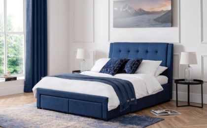 Fullerton 4 Drawer Super Kingsize Bed 6ft - Blue