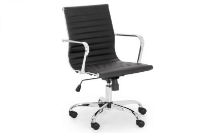 Gio Office Chair - Black & Chrome