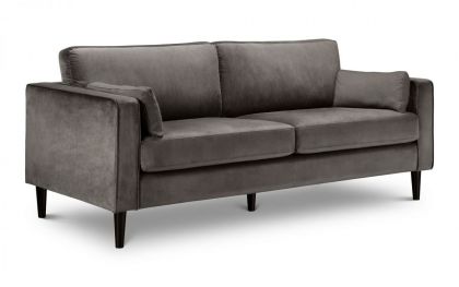 Hayward Fabric 3 Seater Sofa - Grey Velvet