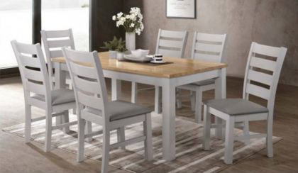Hampshire 4ft Grey Dining Set with 4 Chair