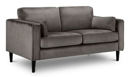 Hayward Fabric 2 Seater Sofa - Grey Velvet