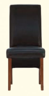Henley Black Faux Leather Dining Chair (Dark Leg)
