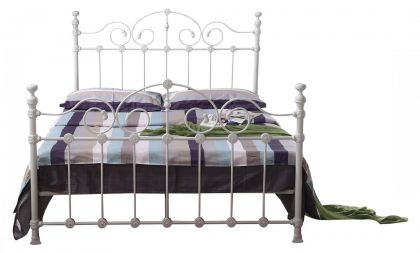 Inglewood Metal Double Bed 4ft 6in - White