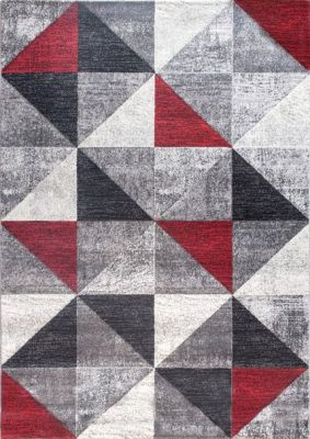 Impulse Triad Rug 160 x 220 - Black / Red