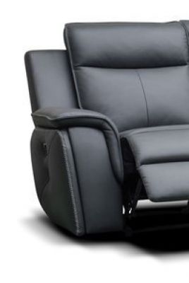 Infiniti Leather 1 Seater Recliner Sofa - Dark Grey