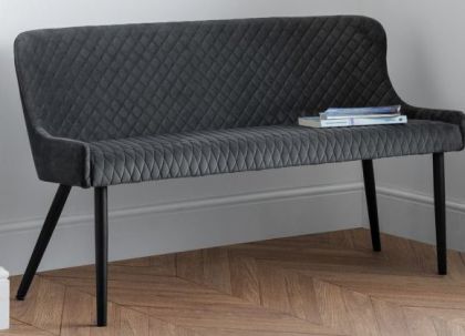 Luxe High Back Bench - Grey