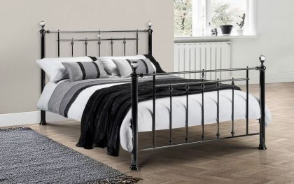 Marquis Steel King Size Bed 5ft - Black Nickel Effect