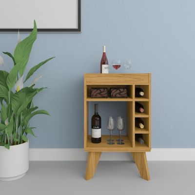 Naples Mini Bar/Side Table - Oak Effect