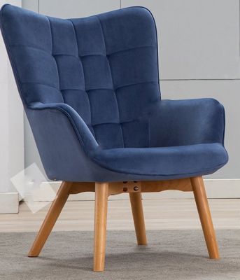 Kayla Fabric Chair - Midnight Blue