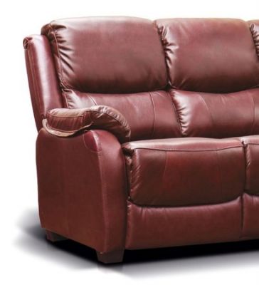 Parker Leather 2 Seater Fixed Sofa - Tabac