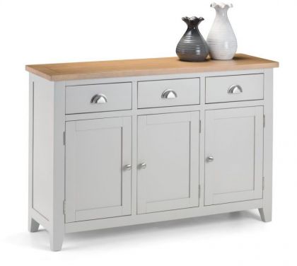 Richmond 3 Door 3 Drawer Sideboard - Grey / Oak