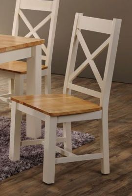 Rochester Dining Chair - Cream & Oak