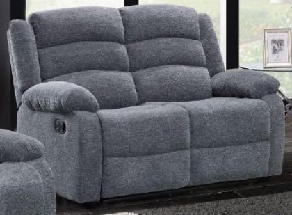 Romantic Fabric 2 Seater Sofa - Grey