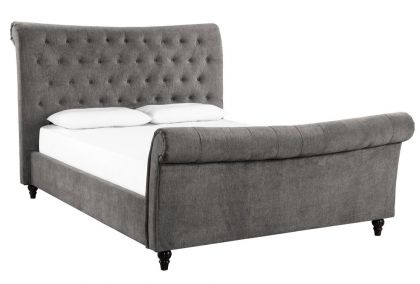 Safia Fabric King Size Bed 5ft - Charcoal