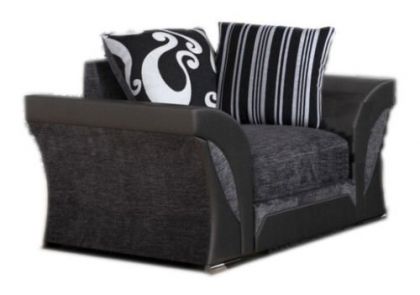 Shannon Fabric Armchair - Grey / Black